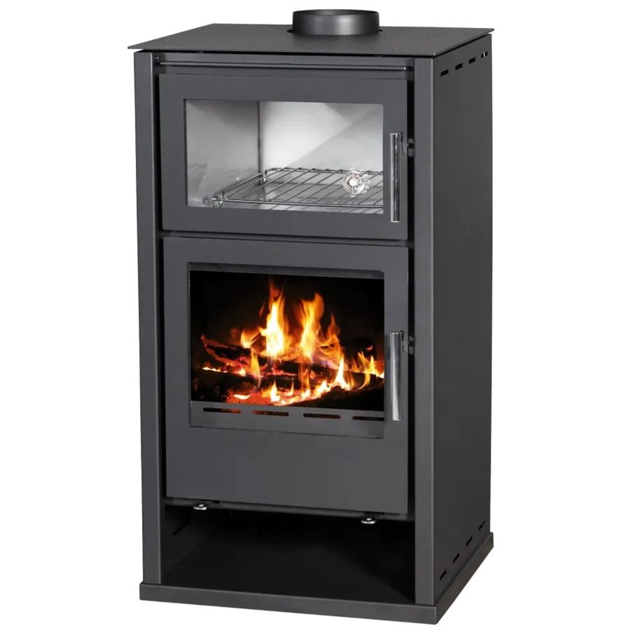 Victoria Kaminofen Regina F mit Backfach in Schwarz mit 8,7 kW - Bild 2