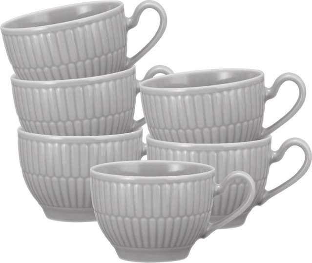 Seltmann Weiden Espressotassen Amina aus Keramik in Grau, 6er Set, 0,1 l pro Tasse - Bild 1