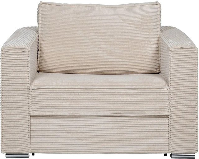 Vente-unique Schlafsessel Loreto in Beige mit Armlehnen - Bild 1