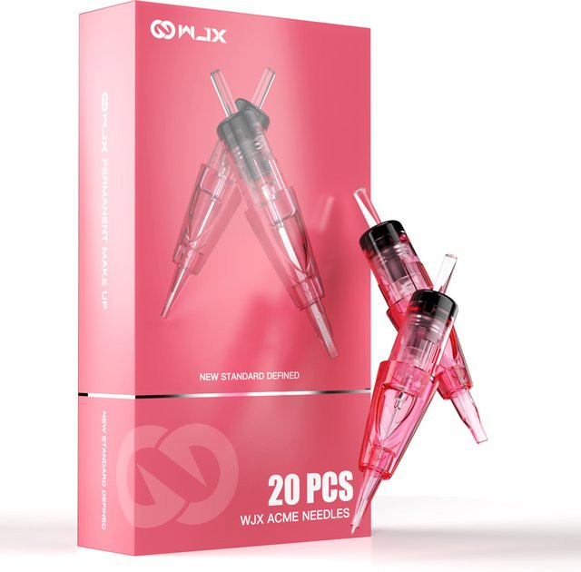 WJX Permanent Make-up Nadeln Einweg-Kartuschen, 20 Stück, Round Liner - Bild 1