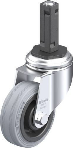 Blickle Lenkrolle LKRA-VPA 80K-11-EV12 mit 80mm Rad-Durchmesser und 80kg Tragfähigkeit in Schwarz-Grau-Silber - Bild 1