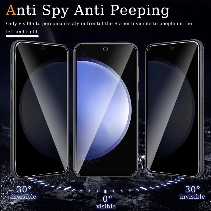 Samsung Galaxy S23 FE Anti-Spionage Displayschutz aus gehärtetem Glas mit Privacy-Funktion und 9H Kratzfestigkeit in Transparent - Bild 2