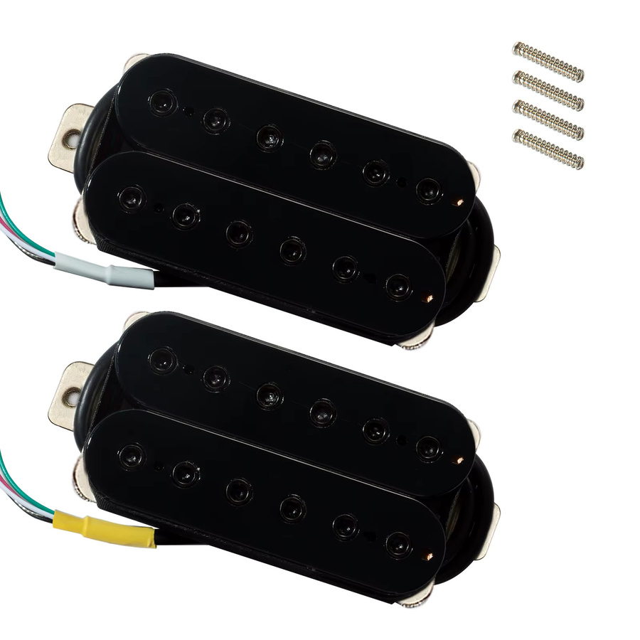 Phrilam High Output Alnico 5 Humbucker-Tonabnehmer-Set für E-Gitarren in Weiß, Hals 50 mm und Brücke 52 mm - Bild 4