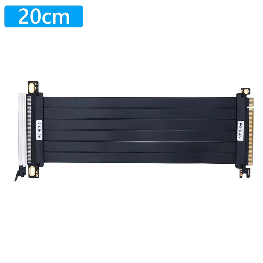 ALLOYSEED PCIe 3.0 x16 Hochgeschwindigkeits-Verlängerungskabel mit EMI-Abschirmung und 180-Grad-Adapter in Schwarz - Bild 4