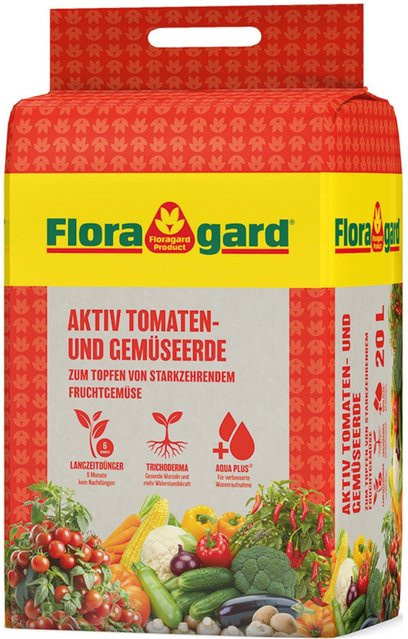Floragard Aktiv Tomaten- und Gemüseerde Spezialsubstrat, 20 l - Bild 1