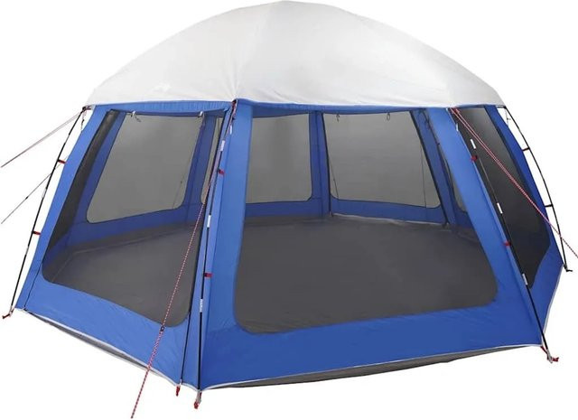 vidaXL Poolzelt mit abnehmbarem Überzelt und Netzwänden in Azurblau, B/T: 510 x 510 cm - Bild 1