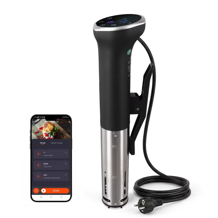Podofo Slow Cooker mit 1400W Leistung, IPX7 wasserdicht, präzise Temperaturkontrolle und Digitalanzeige aus Edelstahl - Bild 6