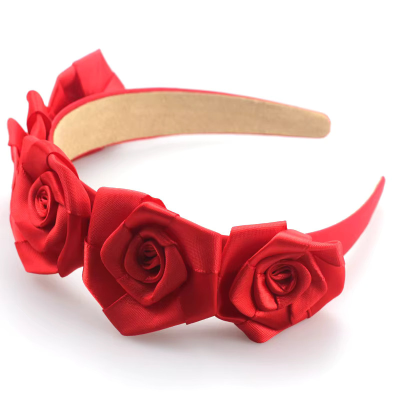 FirstStar Stirnband mit Rosenblume, Rot - Bild 2