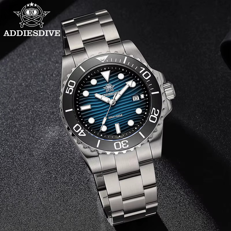 ADDIESDIVE Armbanduhr, Quarz, Edelstahl, 41 mm, Herren, 20 ATM - Bild 2