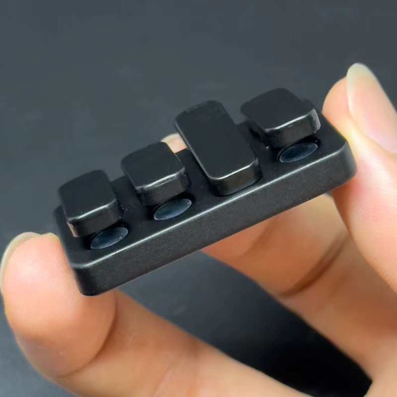 Meade Vier-Tasten-Fidget-Slider, Magnetisches Klaviertasten-Rechteck-Wippe-Schiebekarten-Finger-Gyro - Bild 2