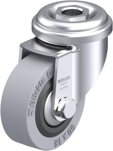 Blickle Lenkrolle LRA-VPA 50G-FA in Schwarz-Grau-Silber mit 50 mm Rad-Durchmesser und 40 kg Tragfähigkeit - Bild 1