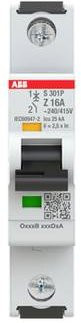 ABB S301P-Z16 Leitungsschutzschalter 16A 240V Grau - Bild 1