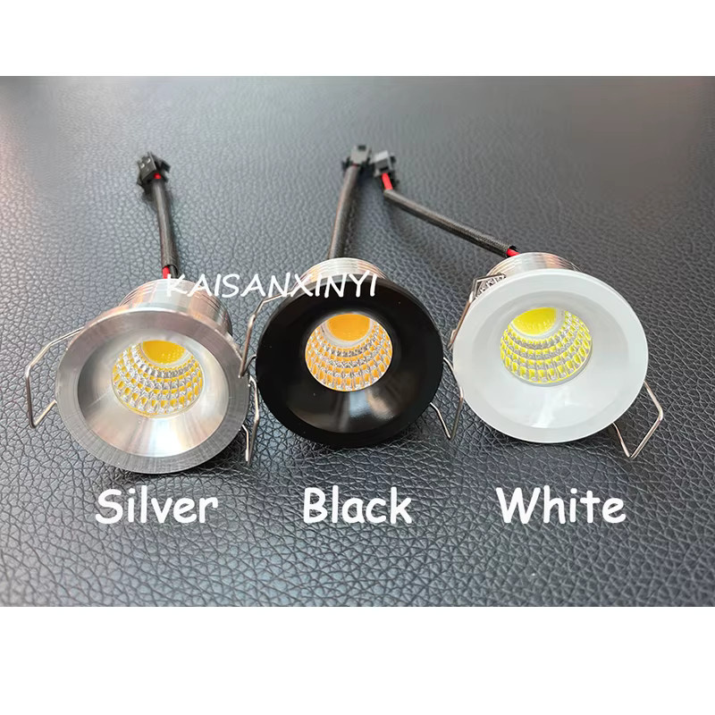 KAISANXINYI LED Einbau-Mini-Spot-Leuchte rund in Weiß mit Treiber für Schmuckvitrinen und Möbel, 3W, 220V - Bild 2