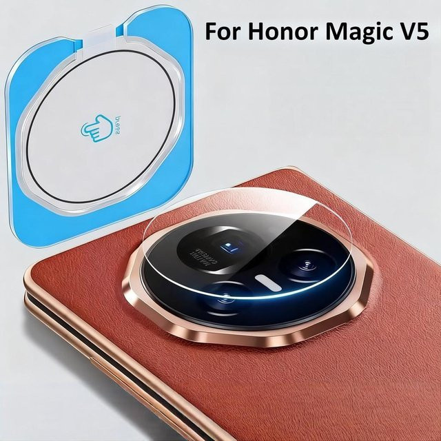 Klarglas Kameraobjektivschutz für Honor Magic V5 V3 V2 8 7 Pro und Honor 300 200 X70 X60 GT Pro Ultra transparent - Bild 1