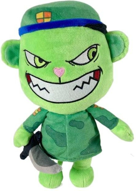Yiran toy Happy Tree Friends Soldat Fliqpy, Plüschtier, 28cm, ab 14 Jahren - Bild 1