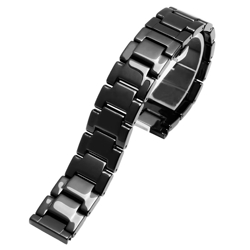 Bangdian Uhrenarmband Keramik, Perle, Schwarz, Unisex - Bild 2