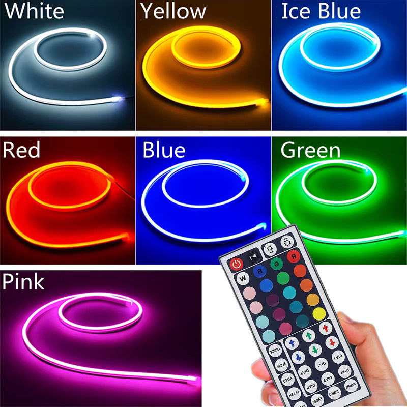 Acosh Neon RGB LED-Lichtstreifen mit USB-Anschluss und Fernbedienung in Multicolour für deine Schlafzimmerbeleuchtung und Dekoration - Bild 5