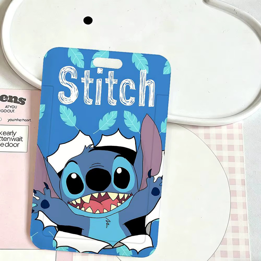 52TOYS Ausweishalter mit Stitch-Print und abnehmbarem Schlüsselband in Blau - Bild 5