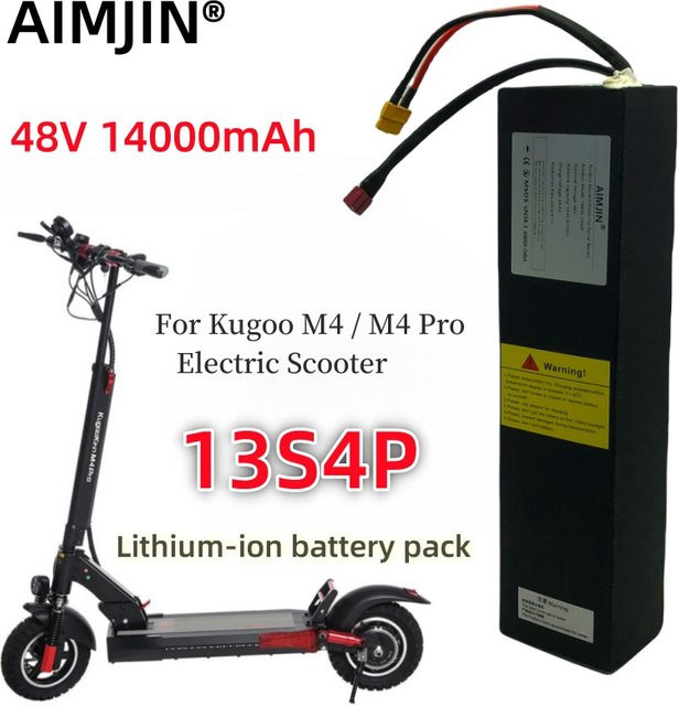 Kugoo Lithium-Ionen-Akku 48V 14Ah für elektrische Roller M4 und M4 Pro in Schwarz - Bild 1