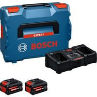 Bosch Professional Expert Starter-Set 18V mit 2x EXBA 18V-80 Akkus und EXAL18V2-320 Ladegerät in Blau - Bild 1