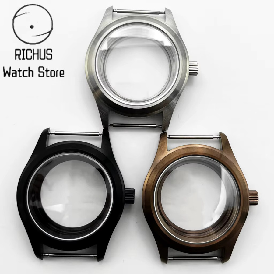RICHUS Uhrengehäuse Edelstahl, Silber, 36mm/39mm, Saphirglas, Unisex - Bild 2