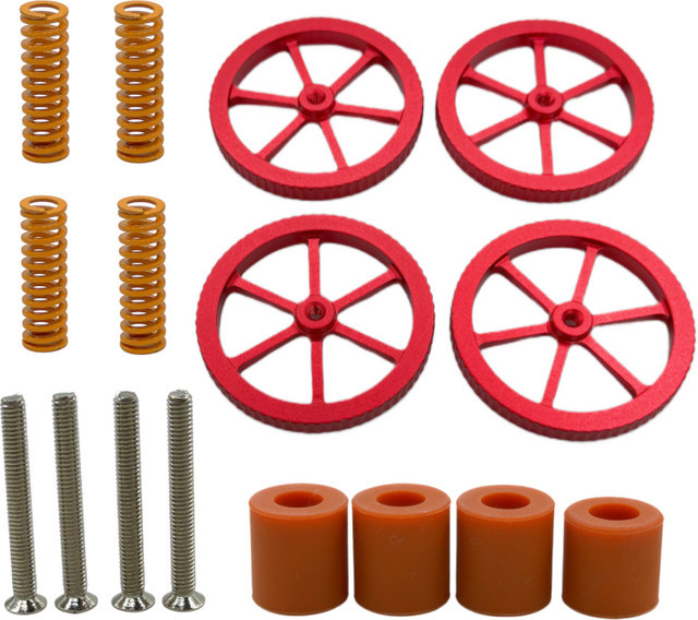 Creality Ender 3 Federn-Upgrade-Kit für Heizbett-Nivellierung in Rot für Ender 3, V2, Pro, S1, Pro, Plus, Neo und Max Neo 3D-Drucker - Bild 1