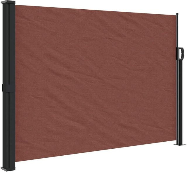 vidaXL Ausziehbare Seitenmarkise in Braun aus Polyester mit Stahl und Aluminium, Höhe: 140 cm, Breite: 500 cm - Bild 1