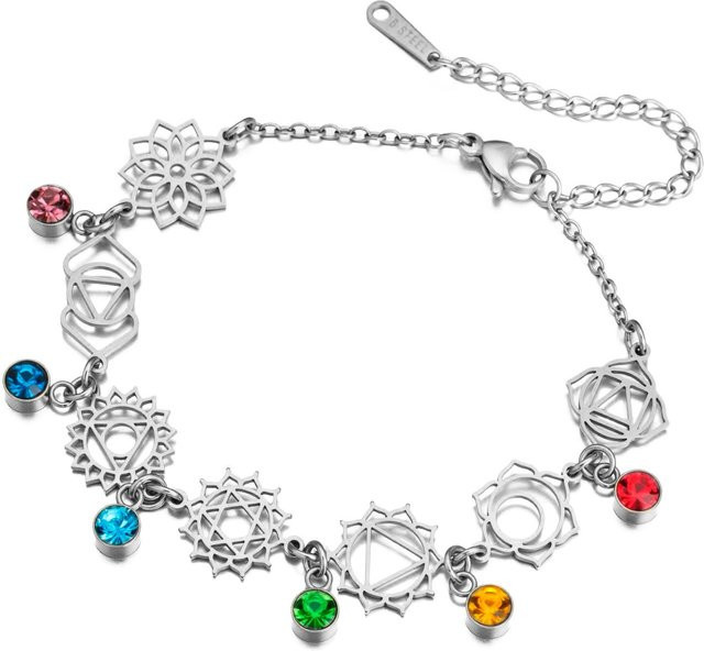 YULIN Fußkettchen Edelstahl, Gold, Zirkonia, Damen - Bild 1