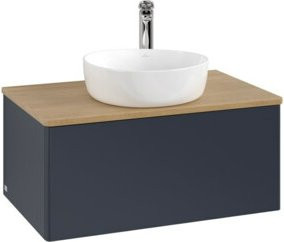 V&B Waschtischunterschrank Antao ohne Frontstruktur in Eiche lackiert, B/T/H: 80 x 36 x 50 cm - Bild 1