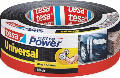 tesa extra Power Universal Gewebeklebeband Schwarz B: 50 mm, L: 50 m - Bild 1