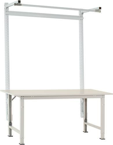 Manuflex Aufbauportal mit Ausleger für PACKPOOL Spezial in Lichtgrau RAL 7035, Breite: 150 cm, Höhe: 210 cm, Tiefe: 60 cm - Bild 1