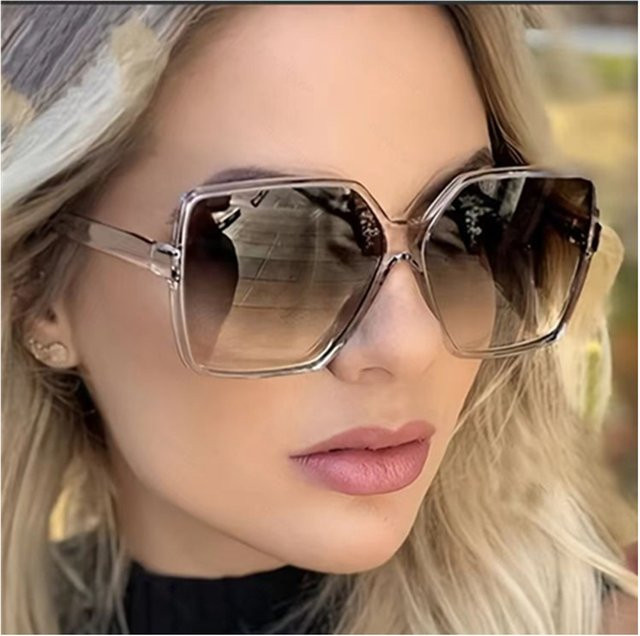 ZXWLYXGX Sonnenbrille, Damen, Vollrand, Kunststoff, Square, Übergroß - Bild 1