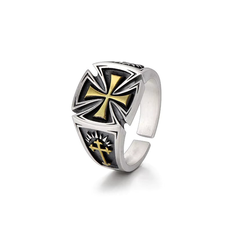 LENNIK Ring Croix de Guerre, Silber, Unisex, verstellbar - Bild 3