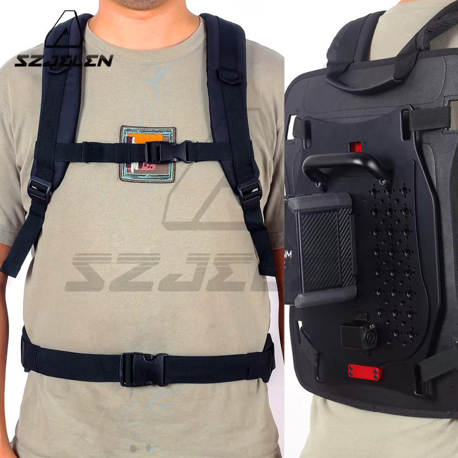 SZJELEN V-Mount B-Mount Akku-Rucksack in Schwarz mit Griff, Befestigungsplatte und XLR 3-Pin-Ausgang für ARRI ALEXA 35 und mini LF Kameras - Bild 4