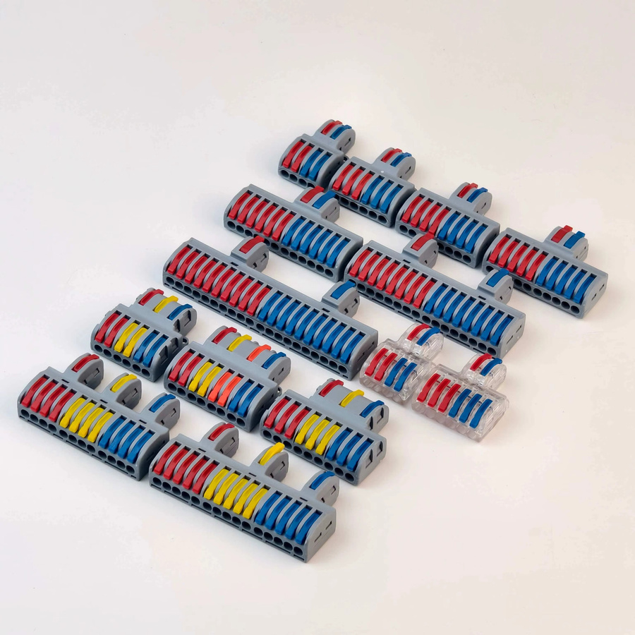 YJCAL Mini-Schnellkabelverbinder kompakter Push-in-Klemmenblock mit 1 Eingang und mehreren Ausgängen als universeller Kabelverteiler für LED-Beleuchtungsverkabelung - Bild 4
