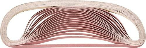 PFERD Korund Schleifband für Bandschleifer, Körnung 240, braun, 100 Stück, B: 0,6 cm, L: 52 cm - Bild 1