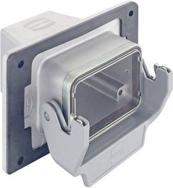 HARTING Wanddurchführungsgehäuse aus Kunststoff in Grau 19 62 806 1121 - Bild 1