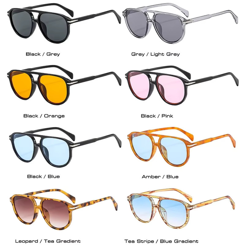 SO&EI Sonnenbrille Pilot, Vollrand, Blau Orange, Unisex - Bild 4