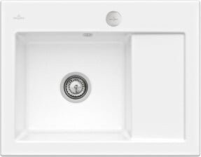 Villeroy & Boch Spüle Subway 45 Compact links mit Ablaufgarnitur und Exzenter in Weiß - Bild 1