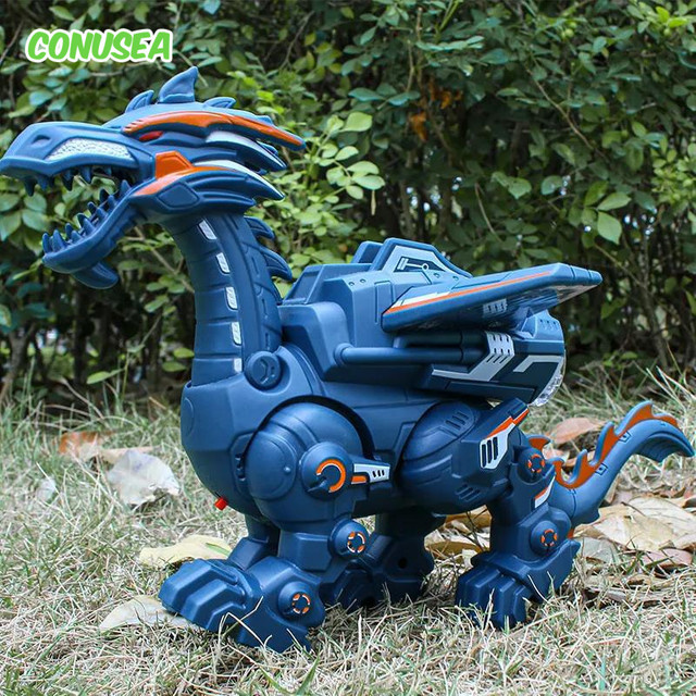 CONUSEA Dinosaurier, Elektrisches Spielzeug, mit Wasser Spray und Licht, Blau - Bild 1