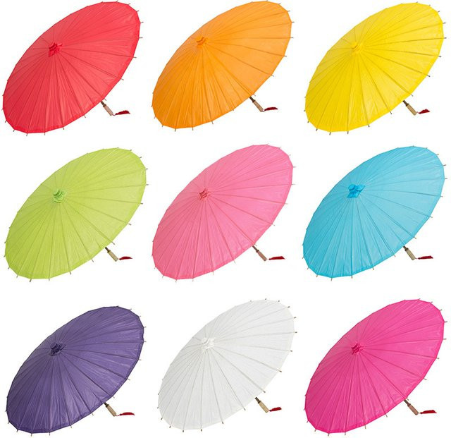 Merylover Traditioneller China Papierschirm zum Selberbemalen für Kinder, Mehrfarbig, Durchmesser: 40 cm - Bild 1