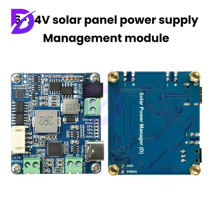 diymore Solarpanel-Strommanagement-Modul für Arduino zum Laden von Li-Akkus mit 5V 3A Ausgang, Blau - Bild 2