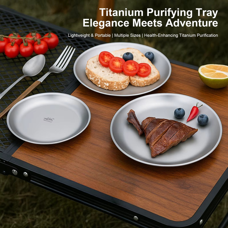 ATUOTIN Titan-behandelte Edelstahlplatte aus Edelstahl 304+ für Outdoor-Picknick und Haushalt, 1,2 kg - Bild 2
