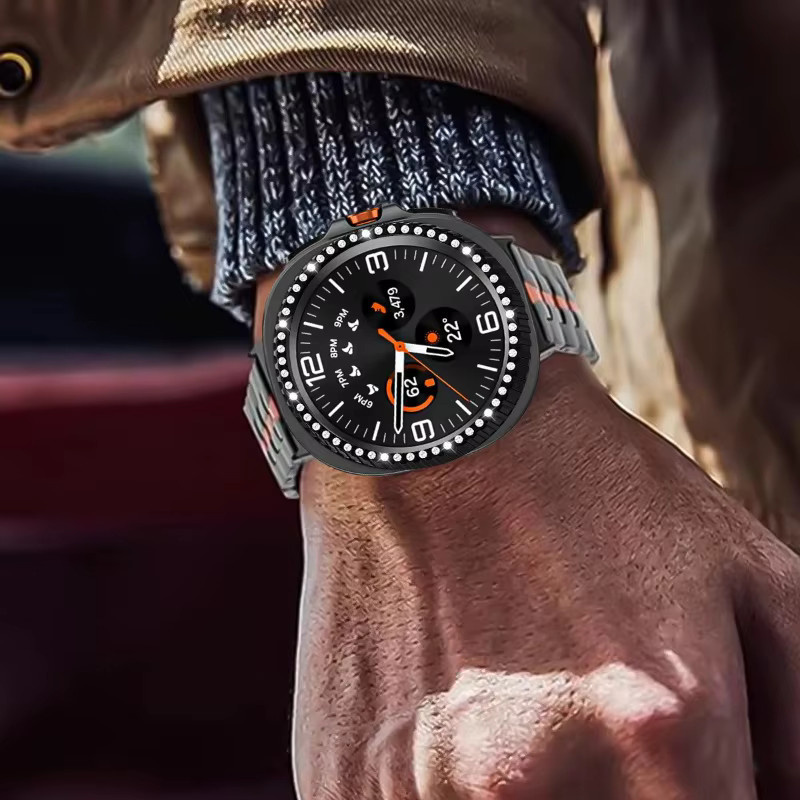 FancyWrist Bezel Cover für Samsung Galaxy Watch 8 Classic, Silber, Diamant, Zirkonia, Unisex - Bild 2
