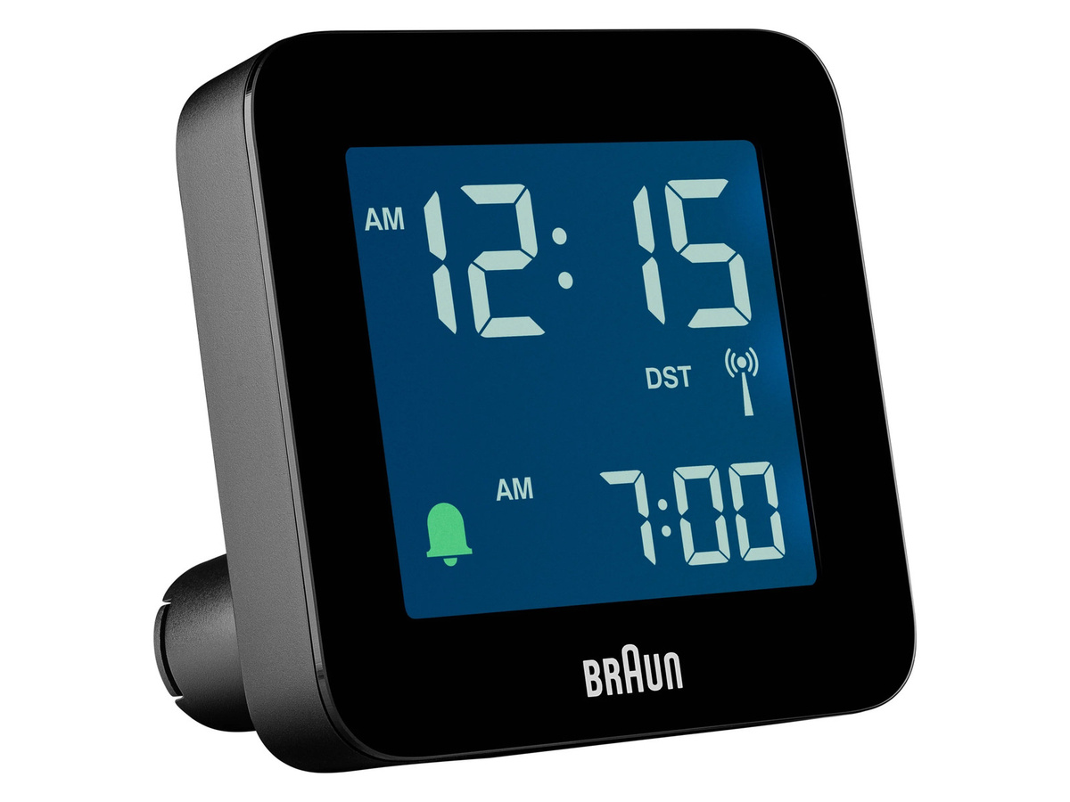 Braun Digitaler Funk-Wecker in Schwarz - Bild 3