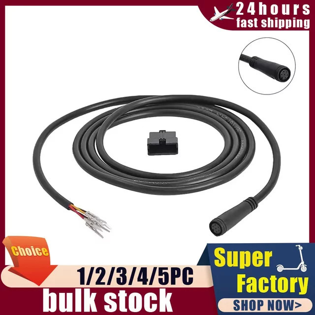 KUGOO Elektrisches Roller Dashboard Datenkabel für M4 Controller und LCD Panel, 5/6 Pin Instrument Linie, Schwarz - Bild 1