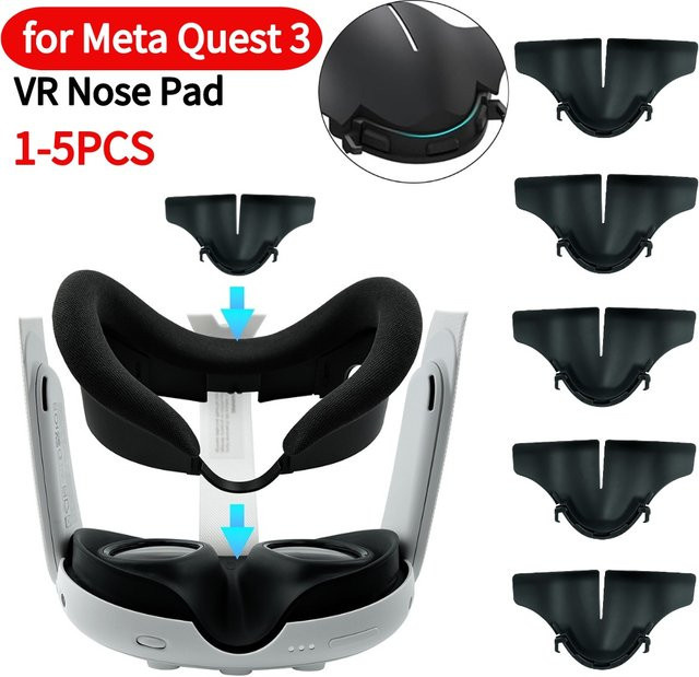 ALLOYSEED Silikon Blackout Nasenpolster für Meta Quest 3 VR Zubehör, Schwarz - Bild 1