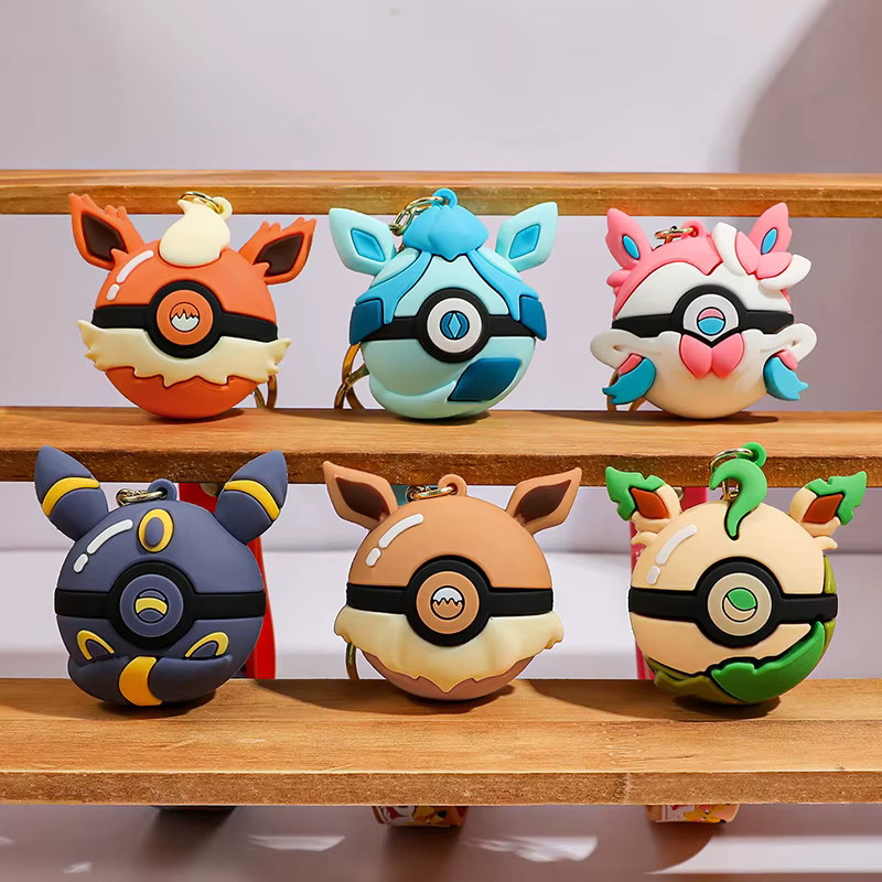 Bandai Pokémon Pokéball Schlüsselanhänger Set, Kunststoff, Bunt / Mehrfarbig - Bild 2