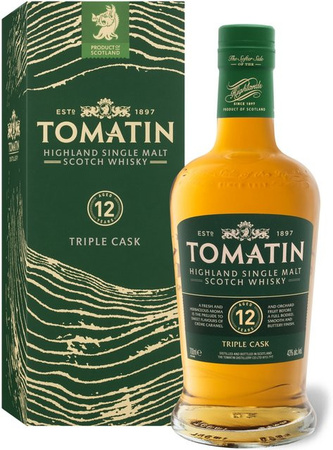 Tomatin Triple Cask Highland Single Malt Scotch Whisky, 12 Jahre, 0,7 l
