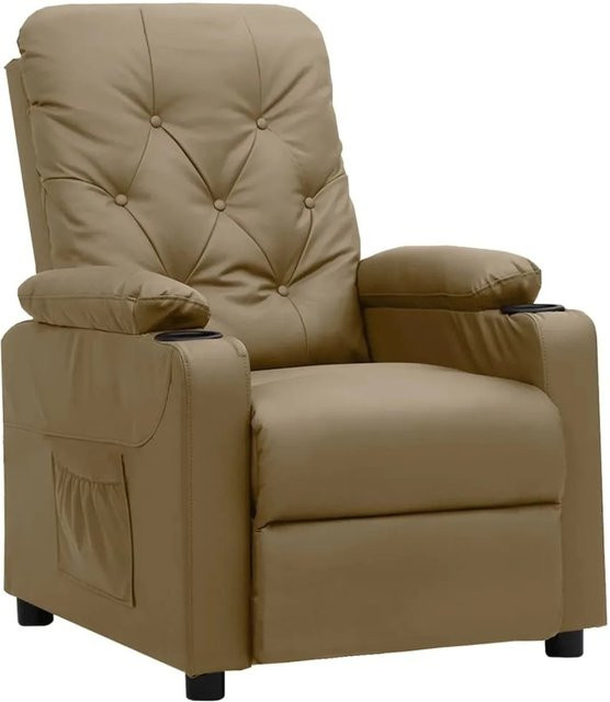 vidaXL Relaxsessel in Cappuccino-Braun aus Kunstleder mit Armlehnen - Bild 1